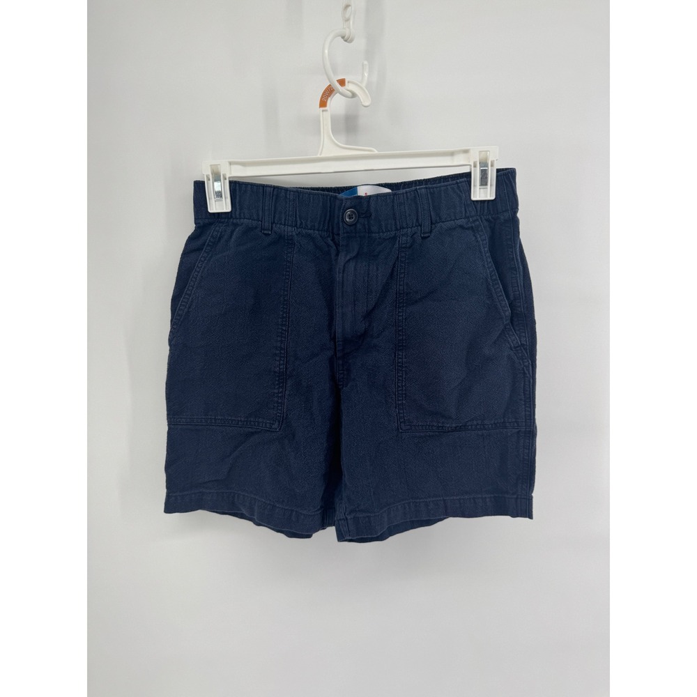Old Navy Mens Relaxed Navy Blue Cotton Elastic Waist Utility Shorts Size Small